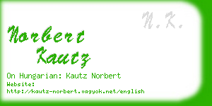 norbert kautz business card